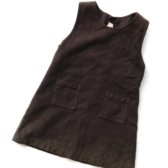 NWT Italian Brown Jumper Dress Blue Fringe Chunky Sweater Set Girls Sz 12 Months - Picture 2 of 7